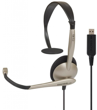 Słuchawki Koss CS95 USB On-Ear Wired Microphone Gold Black (195512)