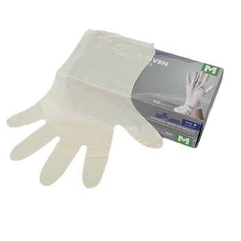 Одноразовые перчатки Flex,TPE, белый, М, 100 шт Reflex