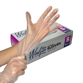 Одноразовые перчатки Winlyex,TPE, прозрачные, S, 100 шт Reflex