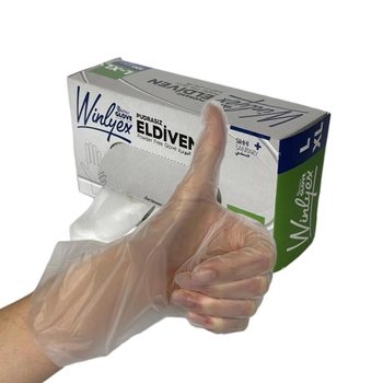 Одноразовые перчатки Winlyex,TPE, прозрачные, L/XL, 100 шт Reflex