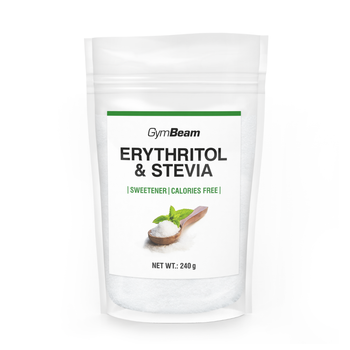 Підсолоджувач еритрит та стевія 240 g - GymBeam Food