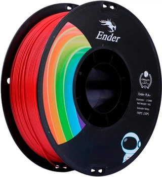 PLA-пластик Creality Plus Filament для 3D принтера 1.75 мм 1 кг Красный (3301010309)