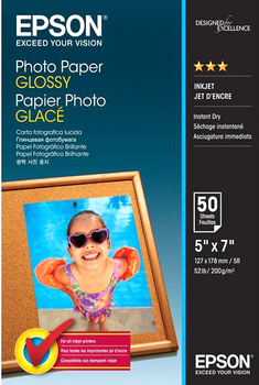 Papier fotograficzny Epson 13x18 cm 50 arkuszy 200 g/m² jednopak (C13S041344)