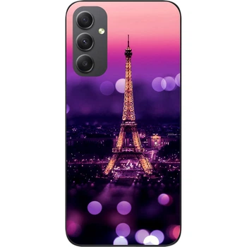 Силиконовый чехол SMTT для Samsung Galaxy A34 5G с картинкой Париж ночью