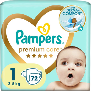 Pieluchy Pampers Premium Care Rozmiar 1 (2-5 kg) 72 szt (8006540858073)
