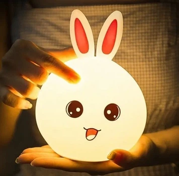 Дитячий Cіліконовий Нічник Світильник Лампа Кролик KS602 Rabbit Lamp