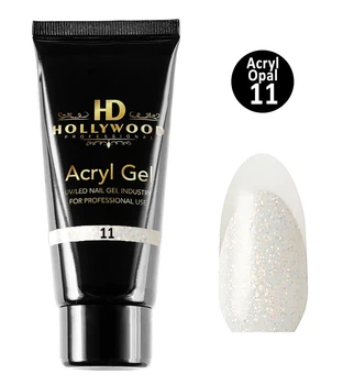 Акрил-гель для ногтей HD Hollywood Acryl Gel Shimmer Opal 11 молочный 30 мл