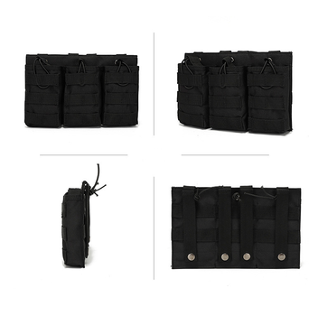 Подсумок AOKALI Outdoor A39 26*5*17cm Black с тройным наружным карманом
