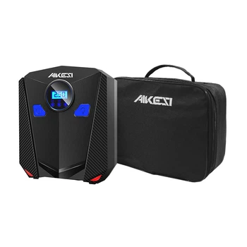 Автомобильный компрессор AIKESI AKS-5501-B + сумка встроенный фонарь 35л/мин
