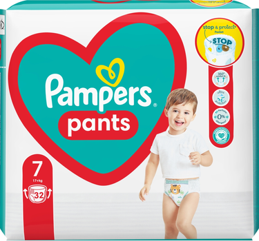 Підгузки-трусики Pampers Pants Розмір 7 (17+ кг) 32 шт (8006540374559)