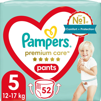 Pieluchomajtki Pampers Premium Care Pants Rozmiar 5 (12-17 kg) 52 szt (8001090760036)