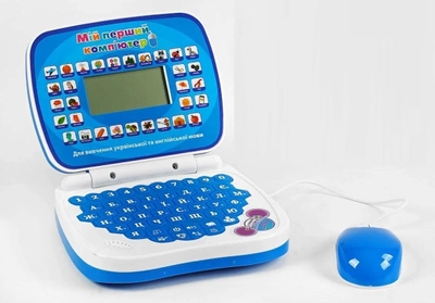 Учебный компьютер WToys озвучка украинским языком, 3 режима алфавита, сказки, песни, скороговорки, мини-игры (21099)