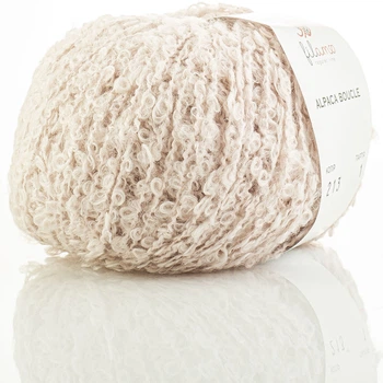 Пряжа букле filamo alpaca boucle 213 нюд