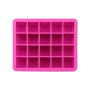 Силиконовая форма для льда CUMENSS AI-820 Cube 20 Pink
