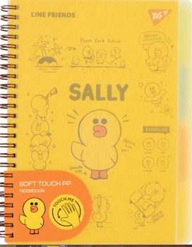 Зошит для записів YES Line Friends Sally А5 80 аркушів софт-тач