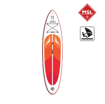Надувна SUP дошка AERO 2.0 Luxury 11" (335x80x15см) Red (кріплення для вітрила)