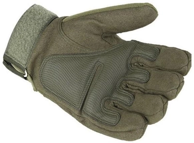 Тактические полнопалые перчатки армейские Tactic военные перчатки с защитой костяшек размер L цвет Олива (pp-olive-l)