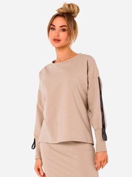 Bluza damska bez kaptura Made Of Emotion M727 XL Beżowa (5903887695459)