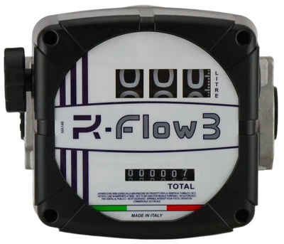 Механічний лічильник для дизельного палива Adam Pumps R FLOW 3C із пропускною здатністю до 120 л/хв. та різьбою підключення BSPP 1