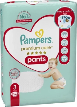 Pieluchomajtki Pampers Premium Care Pants Rozmiar 3 (6-11 kg) 70 szt (8001090759955)