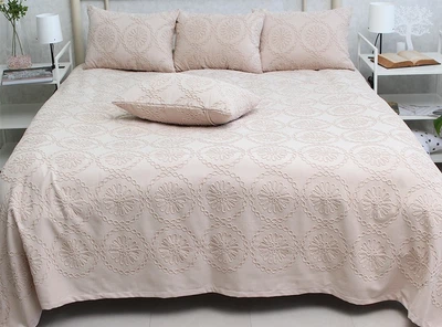 Комплект покрывало и наволочки Tag tekstil Tessa beige 240x250