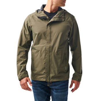 Куртка штормова 5.11 Tactical Exos Rain Shell RANGER GREEN L (48370-186)