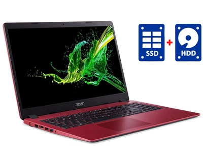 Ноутбук Acer Aspire 3 A315-54K / 15.6" (1366x768) TN / Intel Core i3-7020U (2 (4) ядра по 2.3 GHz) / 8 GB DDR4 / 128 GB SSD + 1000 HDD / Intel HD Graphics 620 / WebCam / Win 10 б/в