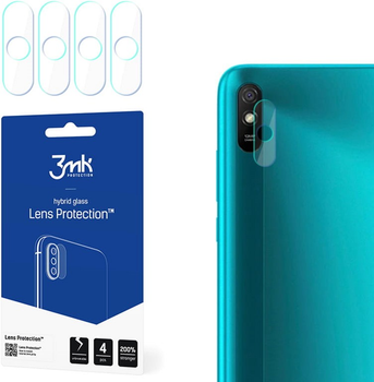 Zestaw szkieł hybrydowych 3MK Lens Protect na aparat Xiaomi Redmi 9A 4 szt (5903108297486)