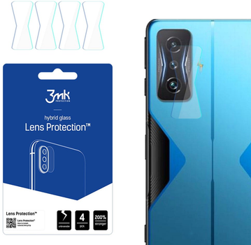 Комплект захисних стекол 3MK Lens Protect для камери Xiaomi Redmi K50 GE 4 шт (5903108464352)