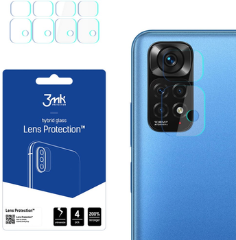 Zestaw szkieł hybrydowych 3MK Lens Protect na aparat Xiaomi Redmi Note 11s 4G 4 szt (5903108462891)