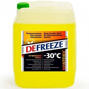 Антифриз, теплоноситель, жидкость для отопления DEFREEZE -30, 10 л