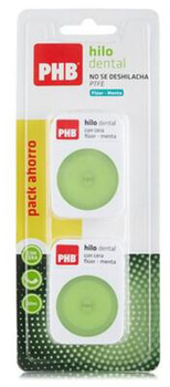 Зубна нитка Phb Fluoride y Peppermint Dental Floss 50 м Double Wax (8437010511110)