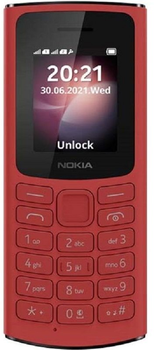 Telefon komórkowy Nokia 105 TA-1378 DualSim Red (16VEGR01A03)