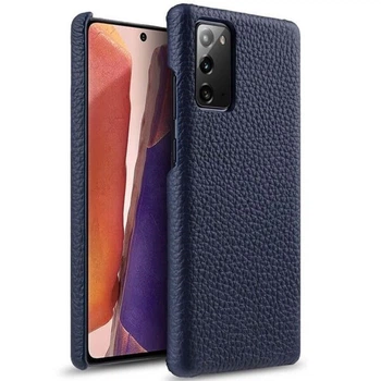 Кожаный чехол MELKCO Leather Case для Samsung Galaxy Note 20 (N980) - Dark Blue