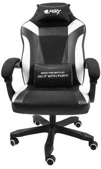 Крісло ігрове Fury Gaming Chair Avenger M+ Black-White (NFF-1710)
