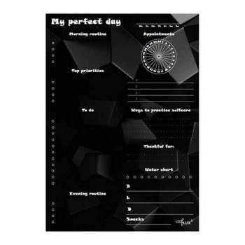 Ежедневник-планировщик LifeFLUX My perfect day, в черном стиле, А5, 62 л., черный (LFDAEPBL006)