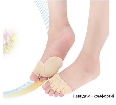 М'який Бандаж Роздільник Пальців Ног з Підкладкою Clefers SoftSep2 - Захист від натирання та випинання кісточки і пальців стопи 1пара (5002481)