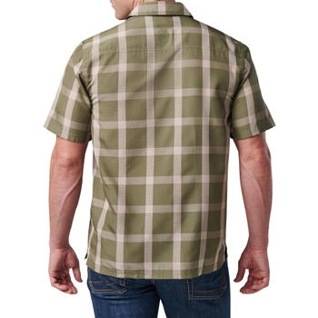 Сорочка тактична 5.11 Tactical Nate Short Sleeve Shirt Sage Green Plaid 2XL (71217-812)