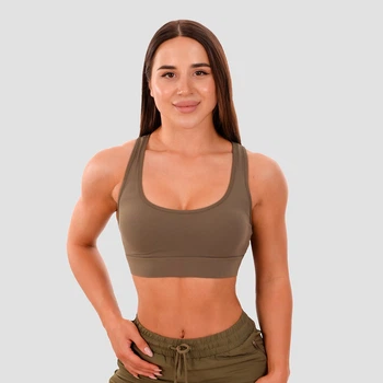 Спортивний топ Mesh Panel Olive XS - GymBeam