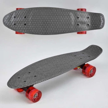 Скейт Пенни борд S 00171 Best Board, колёса PU, d=6см, светятся