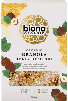 Гранола Biona Organic с медом и фундуком без сахара 375 г (8000020236220)
