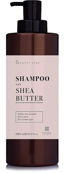Бессульфатный шампунь с маслом ши для блеска волос - Clever Hair Cosmetics Glossy Line Shampoo With Shea Butter 1000ml (1037973-1376942-2)