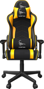 Fotel gamingowy Gembird Scorpion Black/Yellow (GC-SCORPION-05X)