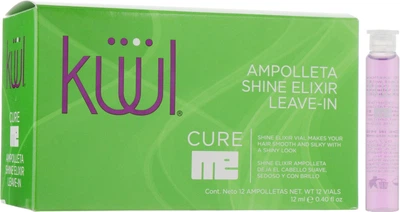 Эликсир для гладкости и шелковистости поврежденных волос Kuul Cure Me Shine Elixir Leave-in 12x12ml (814756-858186-2)