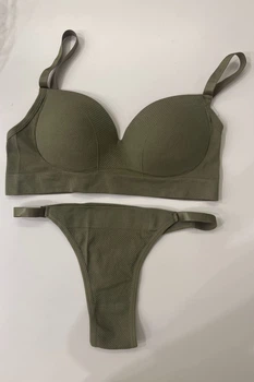 Комплект белья бюстгальтер и трусики Beisdanna 1306 Хаки One Size (MR10385)