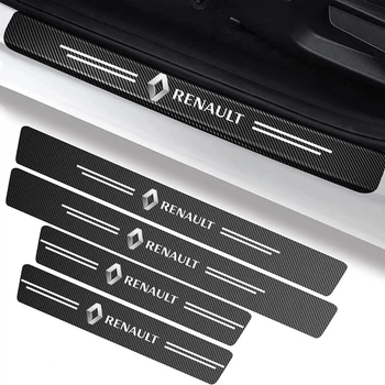 Защитная пленка для порогов с логотипом RENAULT (комплект 4шт.) Carbon