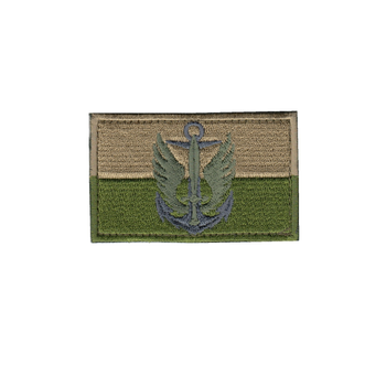 Шеврон патч на липучці Прапор оливковий Морська піхота, на кепку, 5*8см.