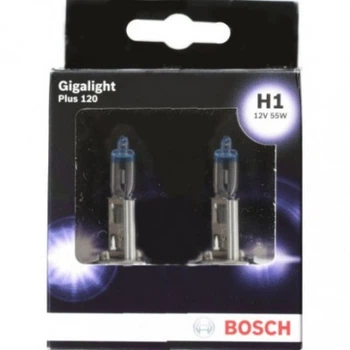 Комплект авто ламп H1 55W 12V +120% BOSCH оригинал! Gigalight Plus P14,5s