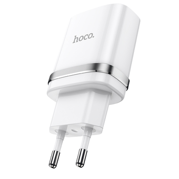 Адаптер сетевой HOCO Ardent single port charger N1 |1USB, 2.4A, 12W| (Safety Certified) белый