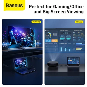 Кабель BASEUS high definition Series HDMI 4K To HDMI 4K Adapter Cable |3m, 4K, HDMI2.0| (CAKGQ-C01) black